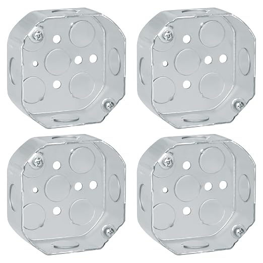 4” Welded Octagon Steel Electrical Box| 1-1/2" Deep Box by OhLectric