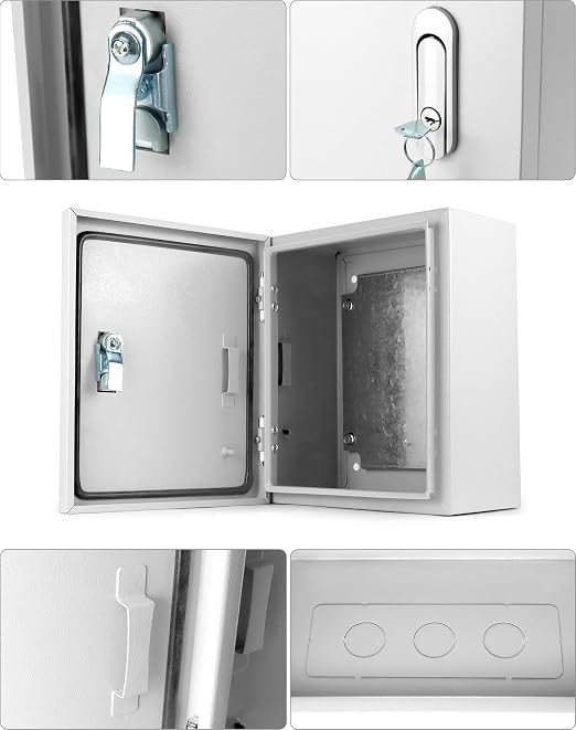 QWORK Heavy-Duty Outdoor Electrical Box, Fiberglass Reinforced Polyester - Image 5