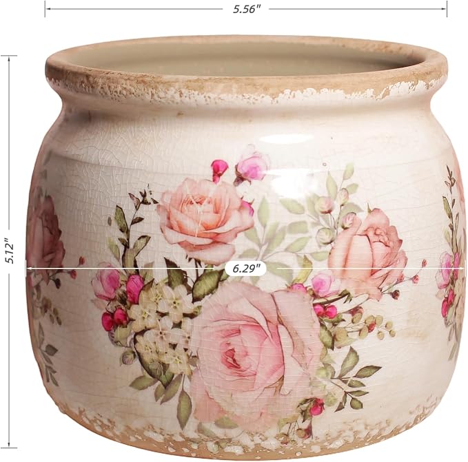 Xiaan Jiaju Vintage Victorian Ceramic Planter & Vase - Image 3
