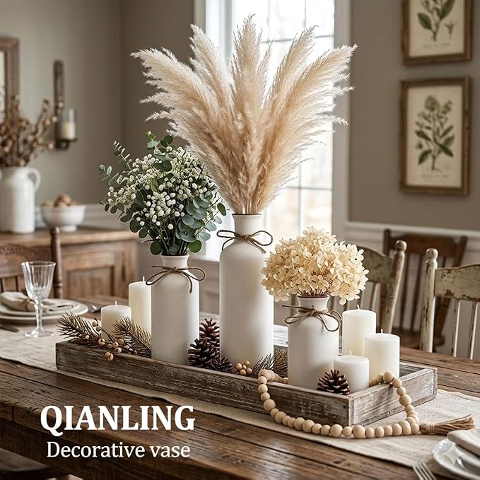 White Ceramic Vase Set - Image 3