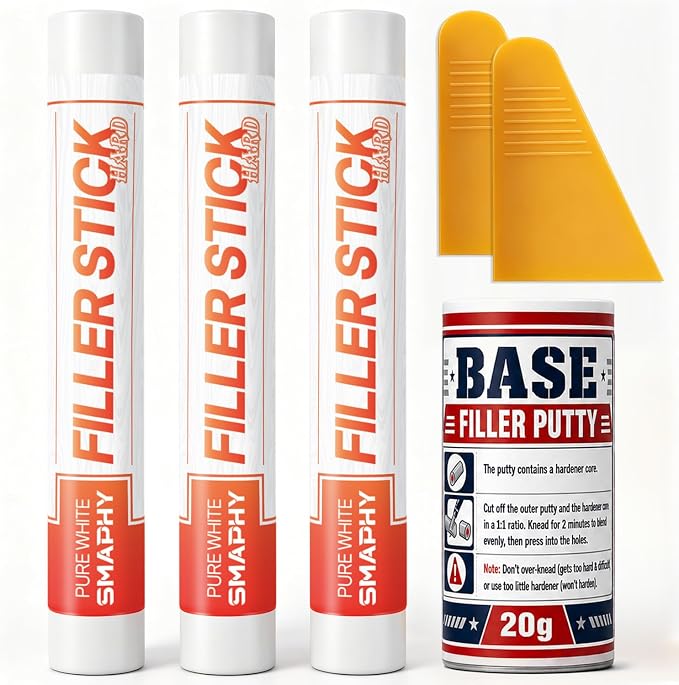 White Wood Filler Sticks 3 Pack, by Smaphy