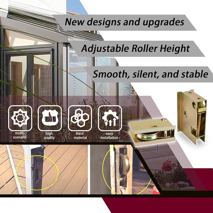 2Pcs P-4998-FLR Sliding Patio Door Roller, Adjustable Roller Height | Fit - Image 6