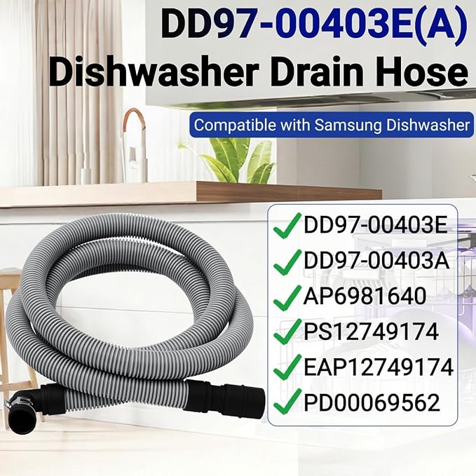 DD97-00403E Dishwasher Drain Hose - Image 3