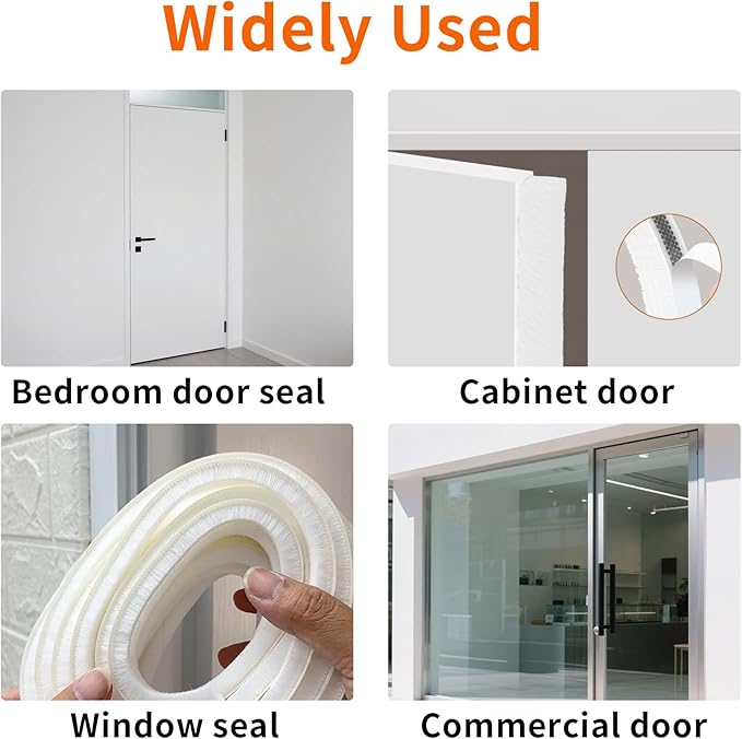 Brush Weather Stripping, Door Brush Seal Strip, Door Soundproofing Strip - Image 6