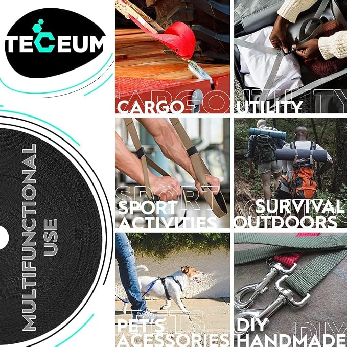Webbing Strap, 3/4" to 2", 10-50 Yds, EDC gear, backpack repair and pet dog - Image 4