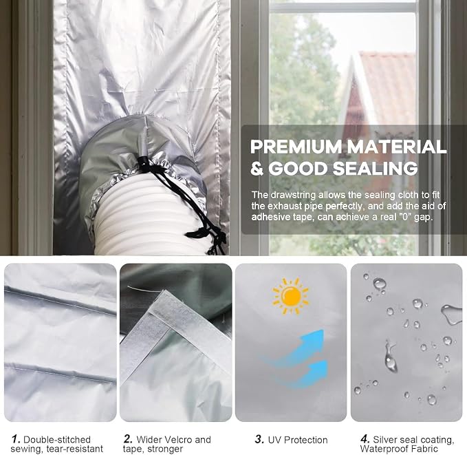 Window Seal Kit Silver for Portable Air Conditioner - Image 5