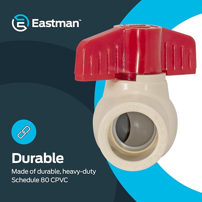 Eastman 3/4 Inch PVC Slip Ball Valve - Image 4