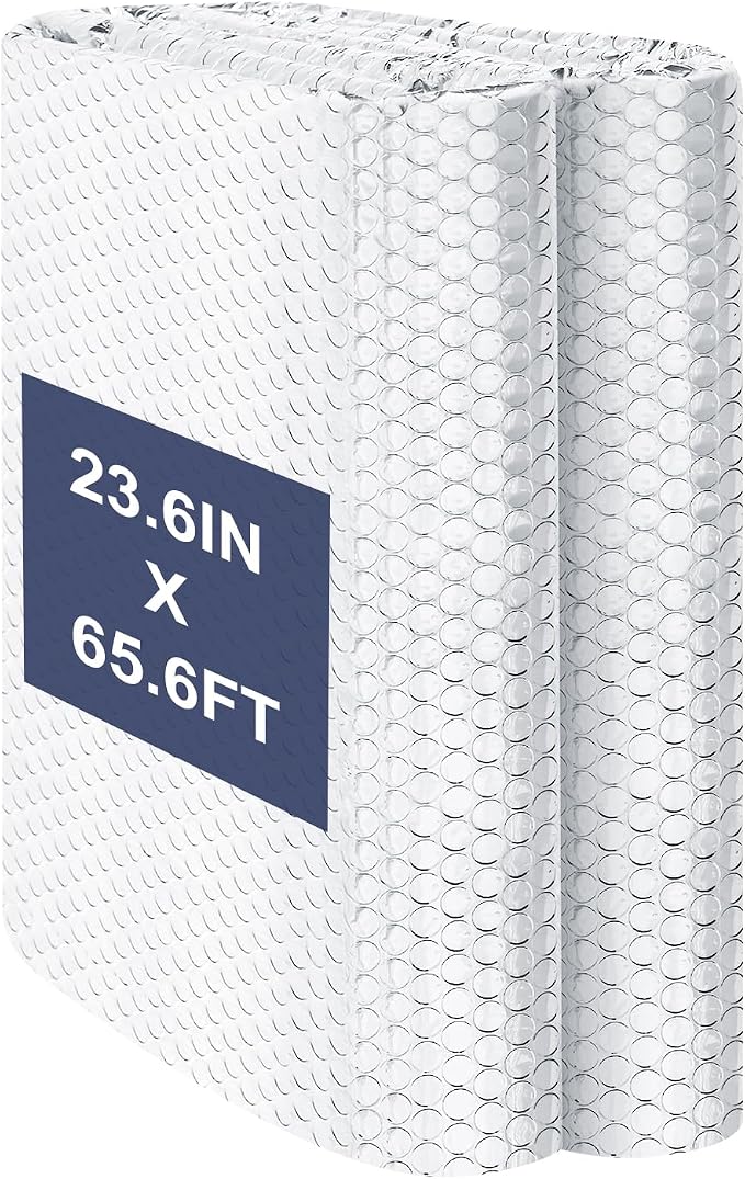 DGSL Double Reflective Bubble Foil Insulation Foam, 23.6IN X 65.6FT Window by DGSL