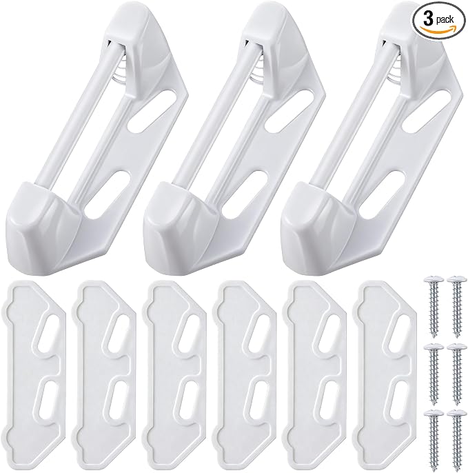 Enhon 3 Pack Screen Door Spring Strike Plate | Spring Loaded Screen and Storm by Clickhere