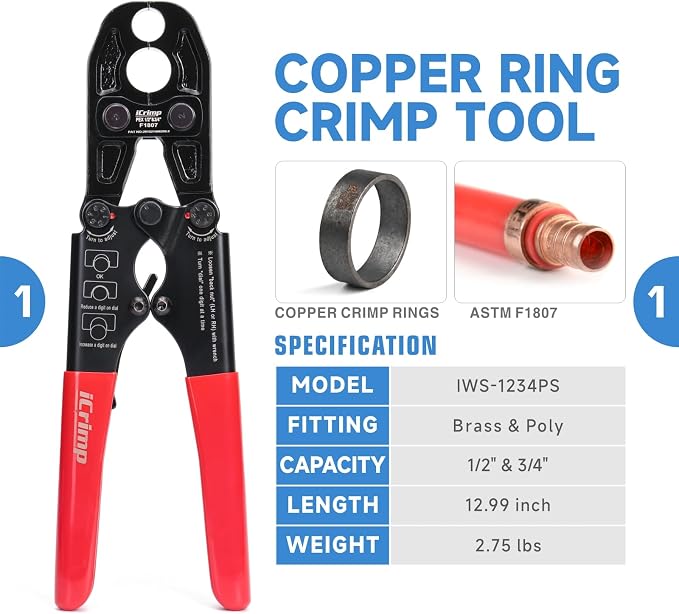iCrimp PCKIT-1234PS PEX Crimping Tool Kit - Image 2