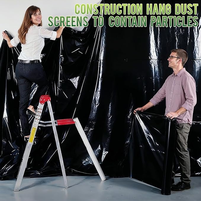 10 Mil 2.5 FT X 100 FT Plastic Sheeting Heavy Duty Thick LLDPE Black - Image 6