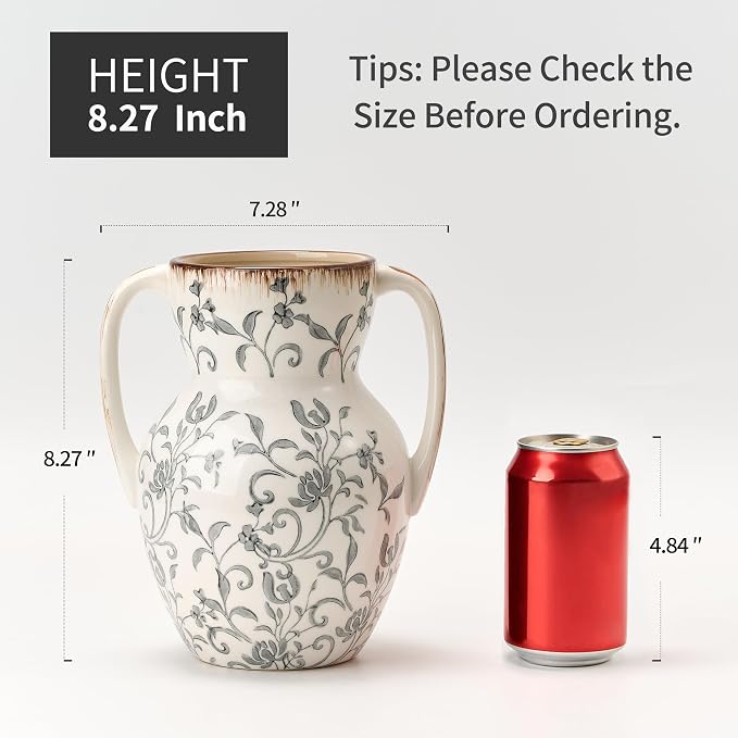 Emotionally Grounded Vase, Vaseking Large Ceramic Rustic Vase - Image 3