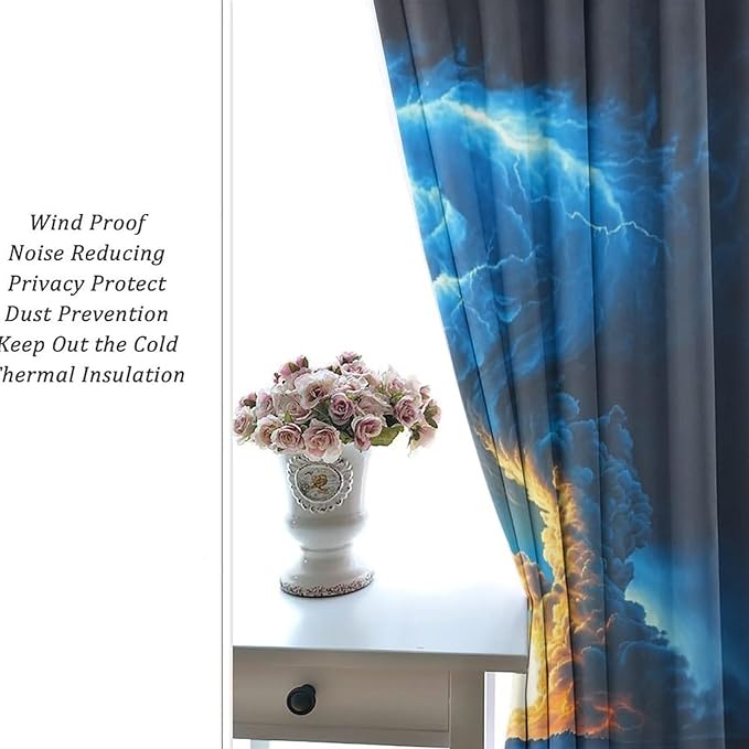 Horror Tornado Clouds Blackout Curtains - Image 5