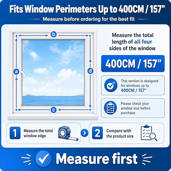 IKSTAR Portable AC Window Seal Kit 400CM/157 - Image 3