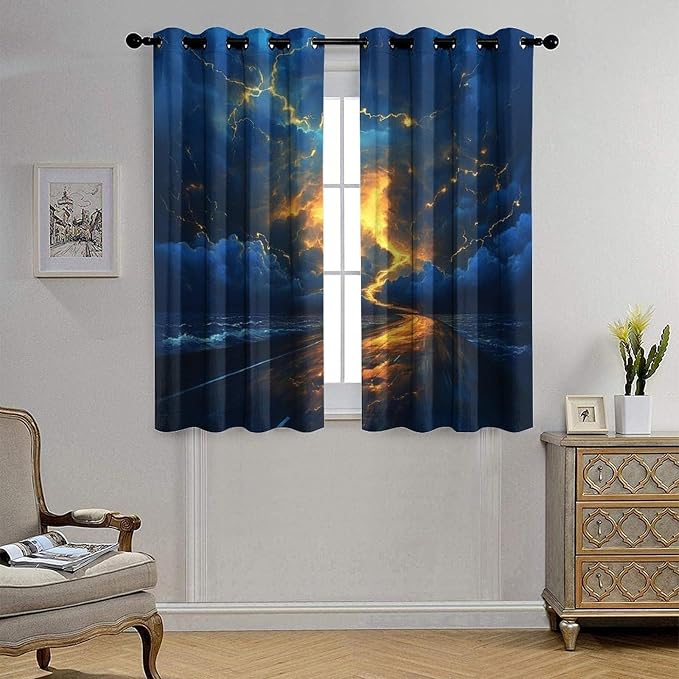 Nature Tornado Lightning Blackout Curtains - Image 4