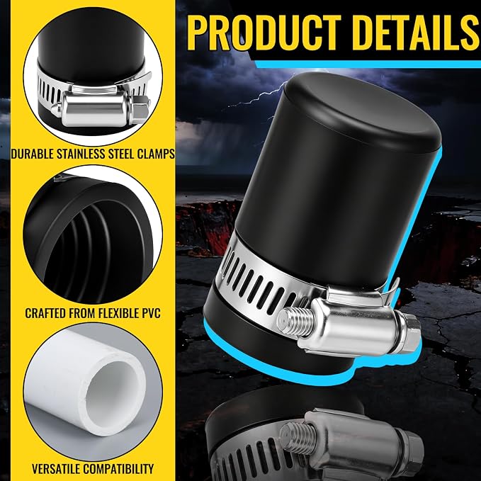 6 Pack 1 Inch Flexible PVC Pipe Cap - Image 3