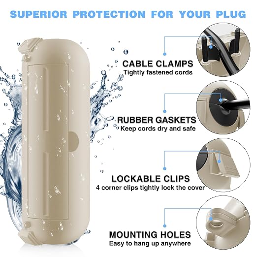 3 Pack Outdoor Extension Cord Cover Waterproof, Cord Box - Image 8