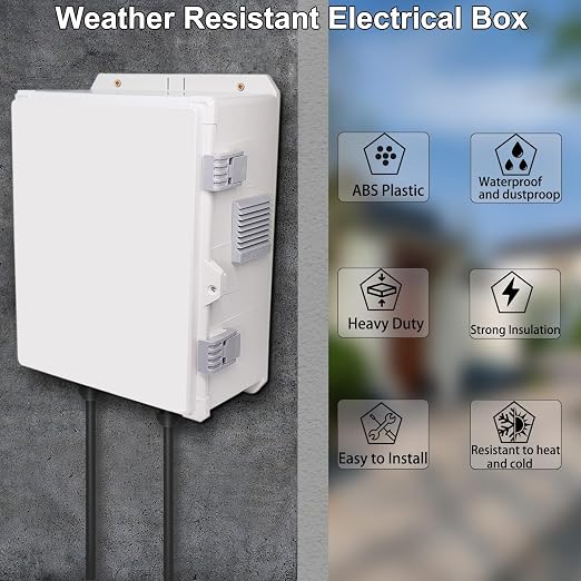 Outdoor Electrical Junction Box, Ventilation and Heat Dissipation ABS Plastic - Image 2