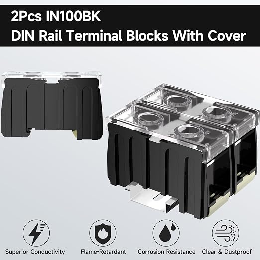 2Pcs DIN Rail Terminal Blocks - Image 2