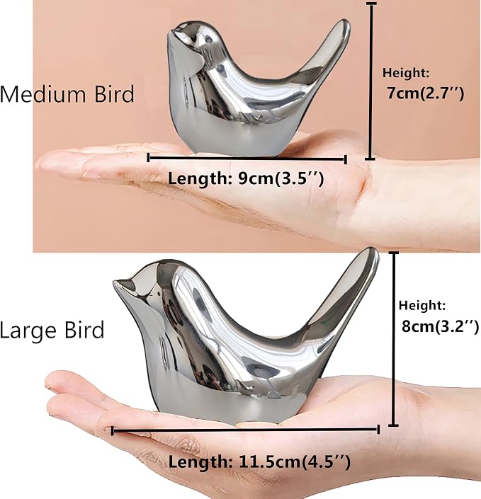 FANTESTICRYAN Small Birds Statues Home Decor, Modern Style, M&L | Ceramic - Image 3