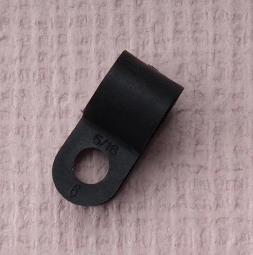SOWAKA 50 Pcs Cable Clamp 1/8 Black R Type Nylon Screw Mounting Cable Fastener - Image 2