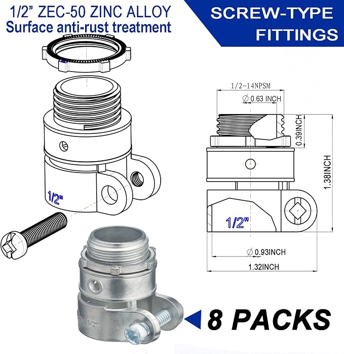 Yariwiz Steel Conduit Kit Include 8 Pieces Couplings - Image 3