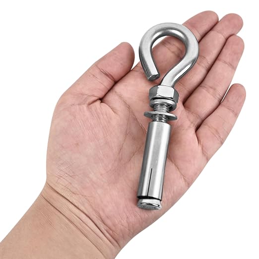 8 Pack 3/8" X 4-1/2" Expansion Eye Bolt, Concrete Eyebolt Anchors, Heavy Duty - Image 7