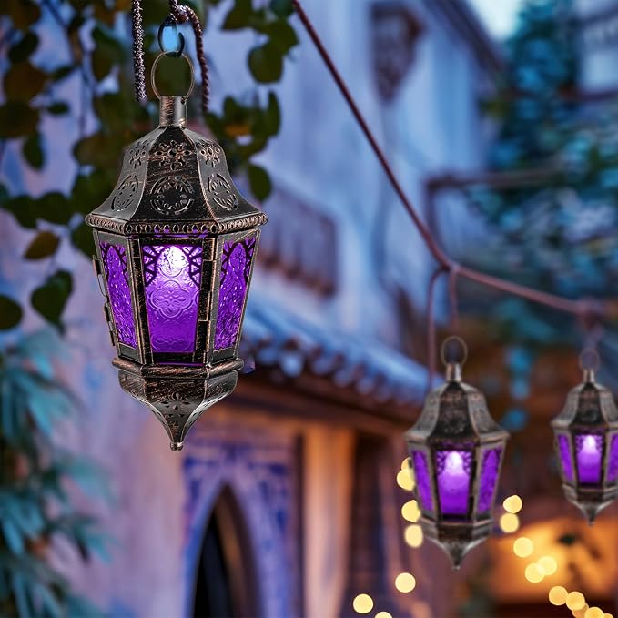 Moroccan Decorations Indoor, 13.6’’ Lantern Decorative Outdoor, Halloween Style - Image 2