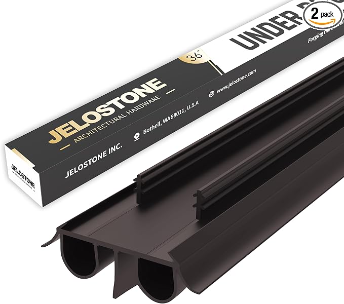 2 Pack - 36" Kerf Door Bottom Seal Replacement, Channel Fit Weather Stripping by JELOSTONE
