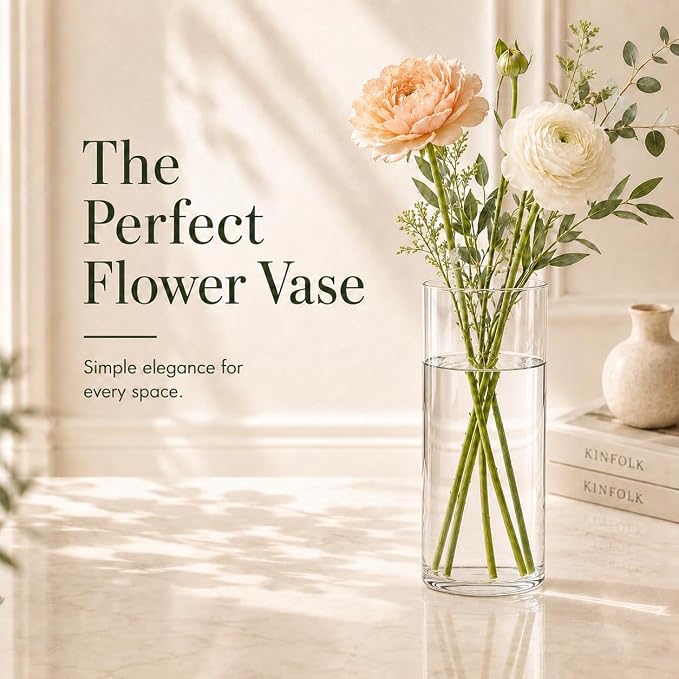 48pcs Glass Vase Cylinder for Centerpieces 4, 10Inch Tall Small Flower Glass - Image 2