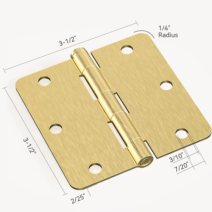 Door Hinges Satin Brass - Image 5