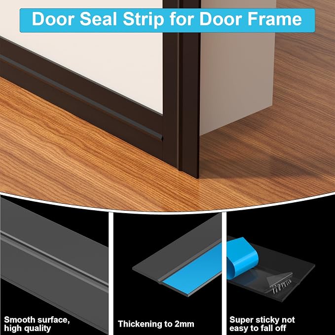 Weather Stripping Door Seal, 20 Ft Shower Door Seal, 1 in | Flexible door sweep - Image 4