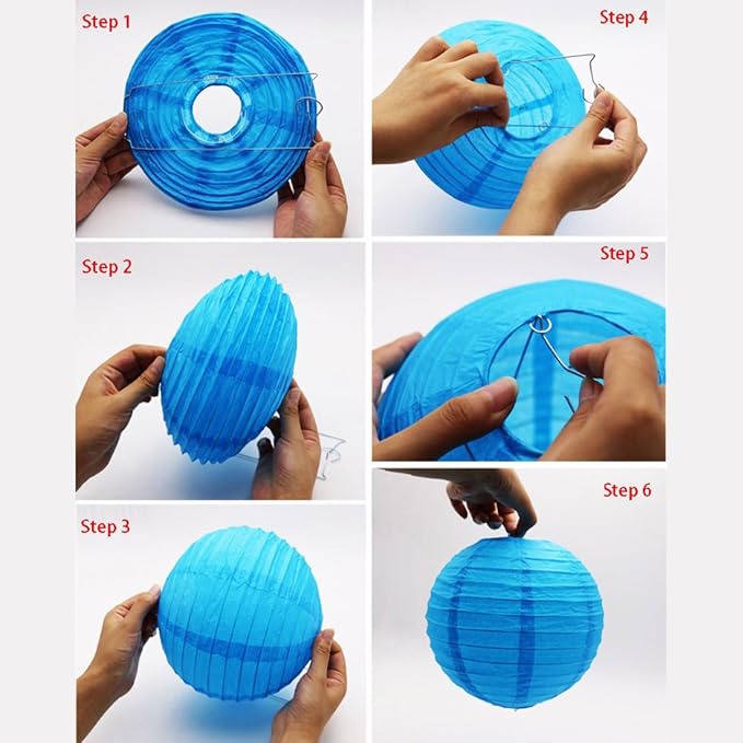 LURICO 16 Pcs Colorful Paper Lanterns - Image 4