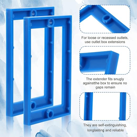 4pcs Electrical Box Extenders, 1/4" Receptacle Outlet Box Extenders Single Gang - Image 4