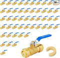 1/2" Ball Valves, 50 Pack Push Fit Shut Off Valves by Unknown