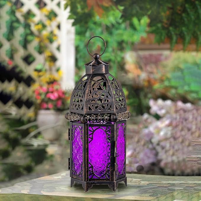 NEEDOMO Moroccan Candle Lantern, 12.8'' Hanging Lanterns Decorative Indoor - Image 8