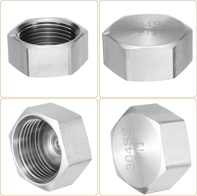 uxcell 1pcs Hex End Cap 304 Stainless Steel Nut - Image 4