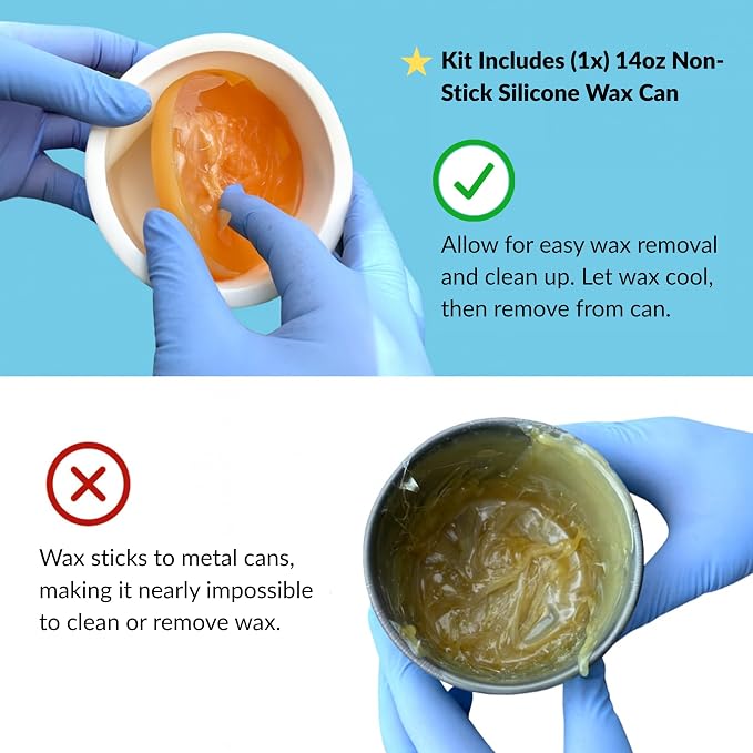 Reusable Non-Stick Silicone Wax Collars + Can + Lid - Image 3
