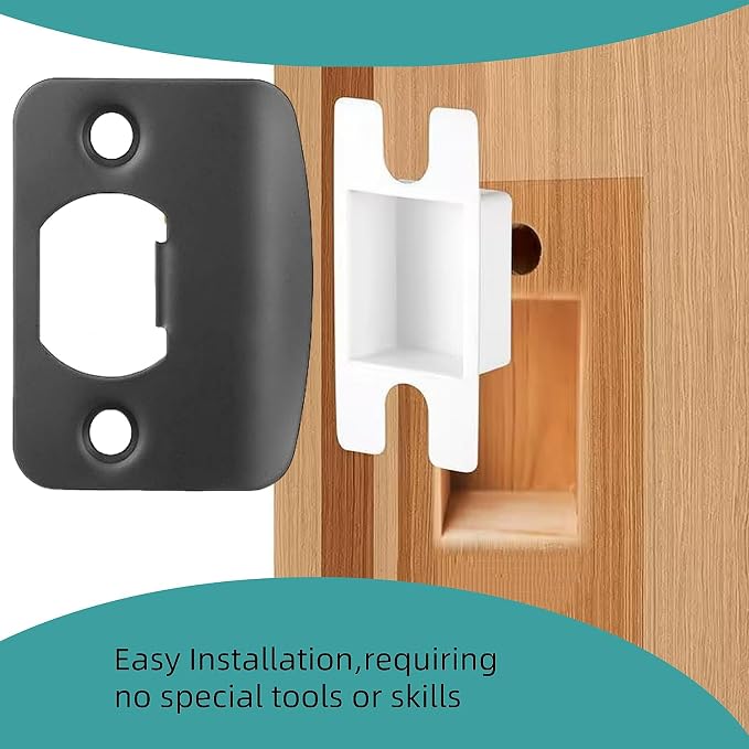 Door Strike Plates, Full Lip Round Corner Strike Plates, Door Reinforcement Kit - Image 4