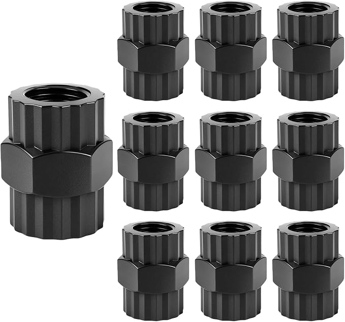 10 Pieces Double Female Pipe Thread Head Pipe Riser, Drip Irrigation 1/2 Inch x by Unknown
