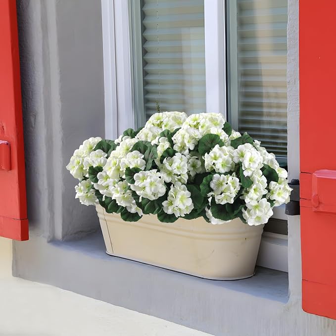 Hananona 12 Pcs Artificial Geranium Flowers - Image 5