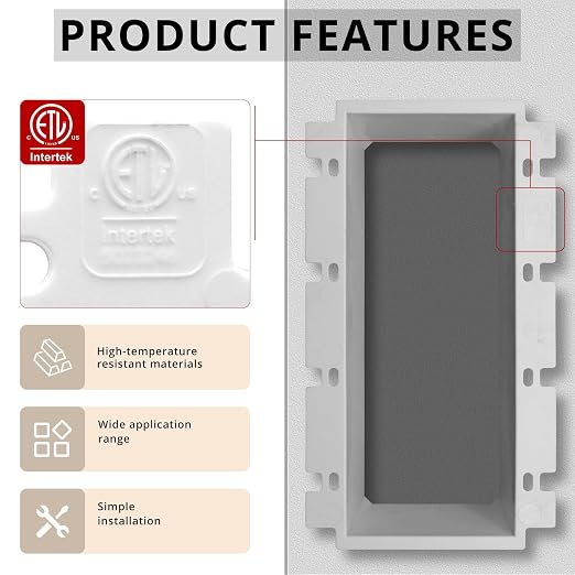 4-Gang BE4 Non-Metallic Electrical Power Outlet Box Extender, 12 Pack | ETL - Image 3