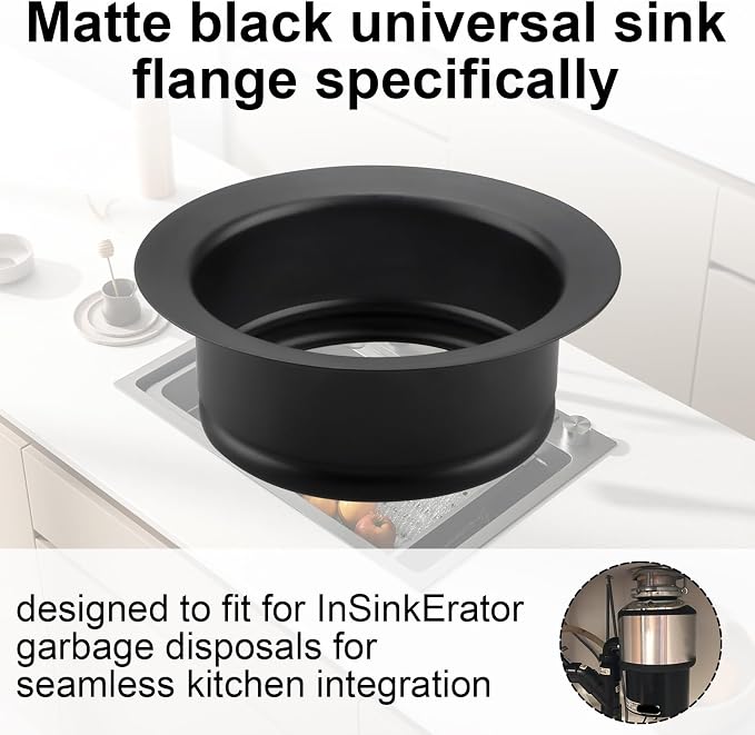 Black Garbage Disposal Sink Flange - Image 4
