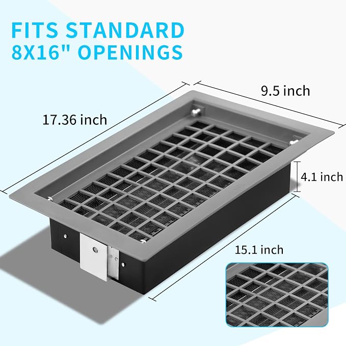 Crawl Space Foundation Vent Cover Automatic 8x16 Inch - Image 2