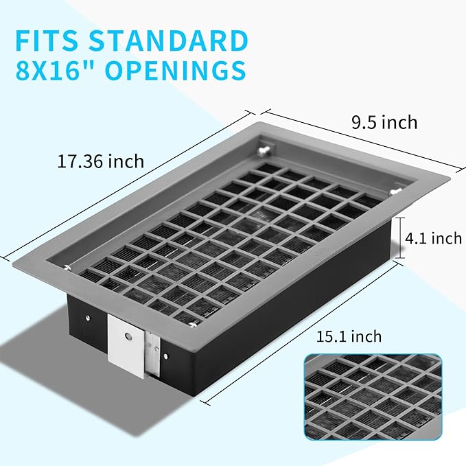 Crawl Space Foundation Vent Cover Automatic 8x16 Inch - Image 2