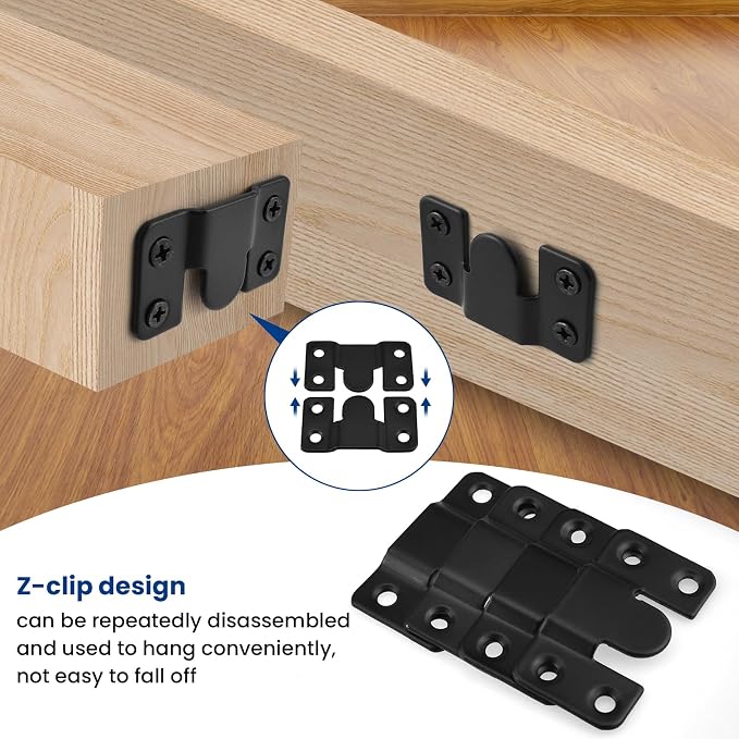 10Pcs Flush Mount Bracket, Stainless Steel Heavy Duty Interlock | Hanging Photo - Image 6