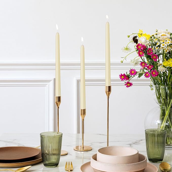 4 Pack Ivory Taper Candles - Image 5