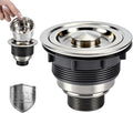 Kitchen Sink Drain Assembly, Stainless Steel Removable Deep Sink Strainer Basket by BUYNOW