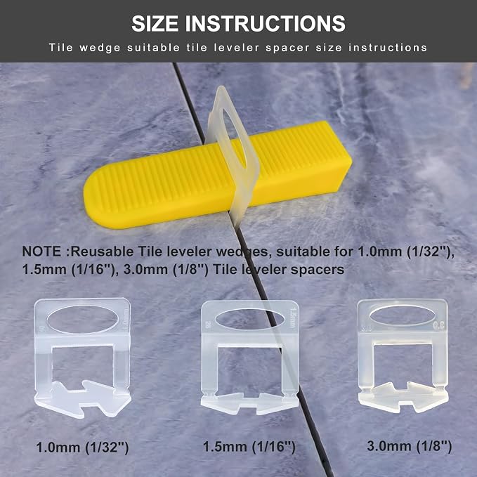 Tile Leveling System Wedges 210 pcs Reusable Tile Leveler Wedges - Image 3