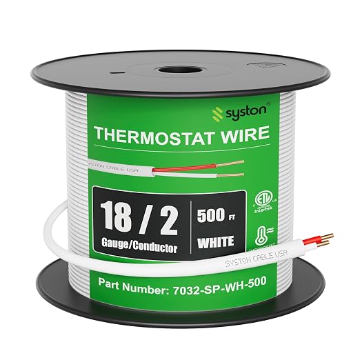 Syston 18/2 Thermostat Doorbell HVAC Heating Control Cable Wire, 18 AWG 2 - Image 3
